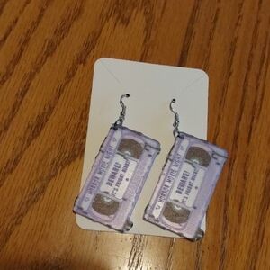Retro Purple VHS Tape Earrings
